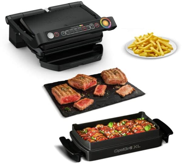 Tefal GC7148 Optigrill Snacking & Baking Kontaktgrill schwarz