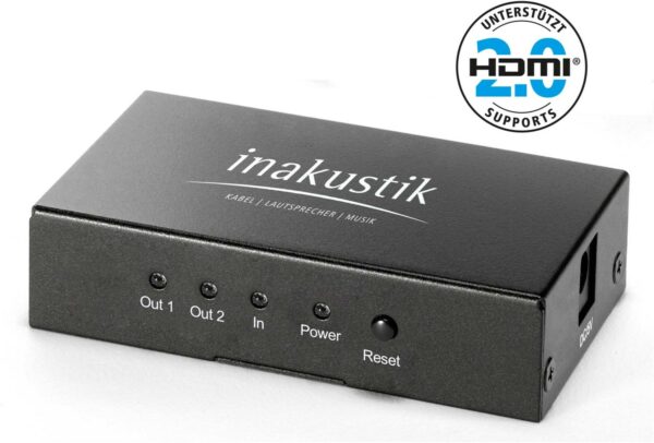 in-akustik Premium HDMI 2.0 Splitter schwarz