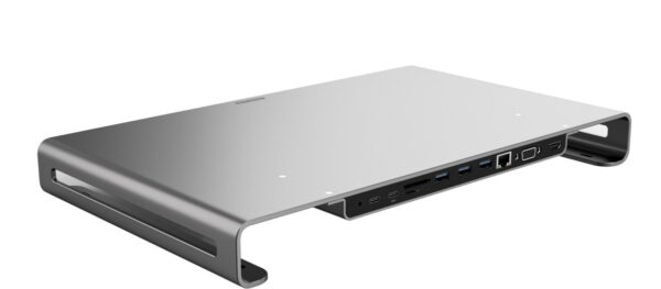 Sitecom USB-C Multiport Pro Monitor Stand mit USB-C Power silber/schwarz