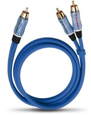 Oehlbach BOOOM! Y-Adapterkabel (2m) Subwooferkabel blau