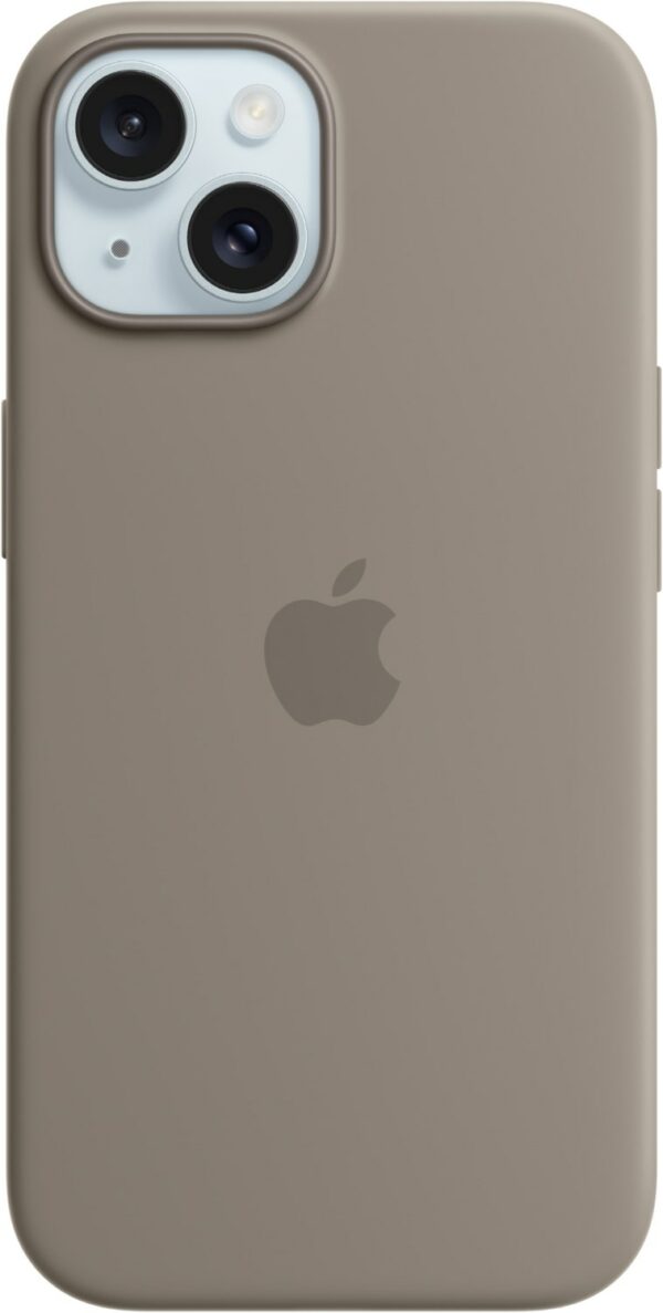 Apple Silikon Case mit MagSafe für iPhone 15 tonbraun