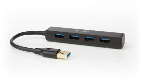 Nedis UHUBU3410BK USB 3.0 Hub 4-Port schwarz