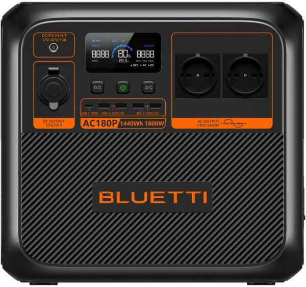 BLUETTI AC180P (1.800W) Powerstation schwarz