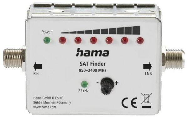 Hama SAT-Finder mit LED-Anzeige silber