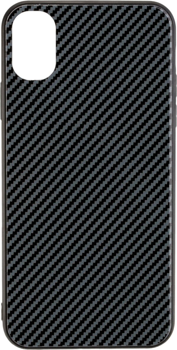 Commander Glas Back Cover CARBON Design für Galaxy A71 schwarz