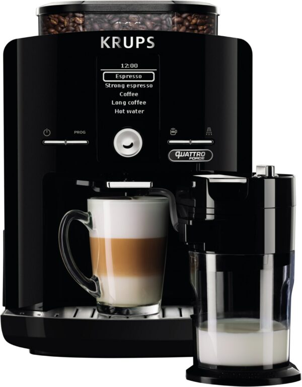 Krups EA 82 F 8 Latt'Espress QuattroForce Kaffee-Vollautomat schwarz/edelstahl