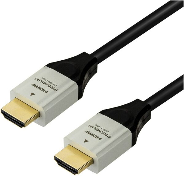 e + p PHD 1/3 Premium HS-HDMI-Kabel (3m) silber/schwarz