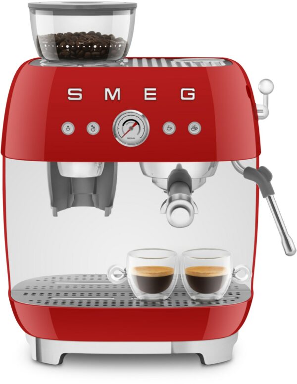 Smeg EGF03RDEU Siebträgermaschine rot