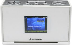 Soundmaster UR240WE Uhrenradio silber/weiß