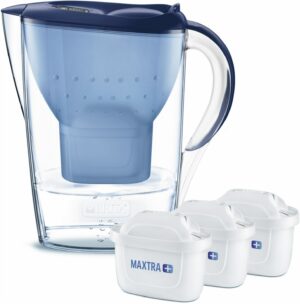 Brita Wasserfilter-Kanne Marella blau inkl. 3 MAXTRA+ Tischwasserfilter