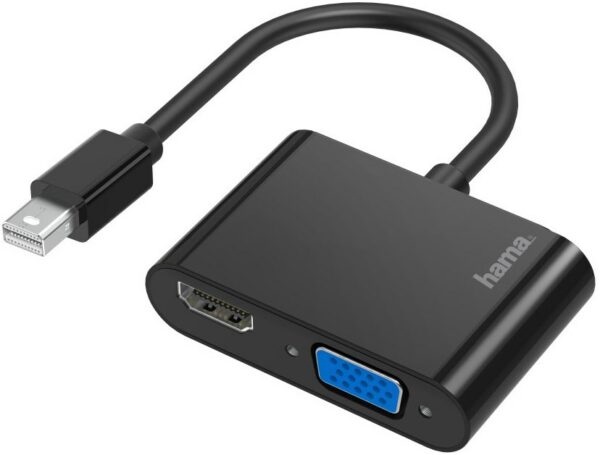 Hama Video-Adapter 2in1 Mini-DP-St.VGA/HDMI-Buchse schwarz