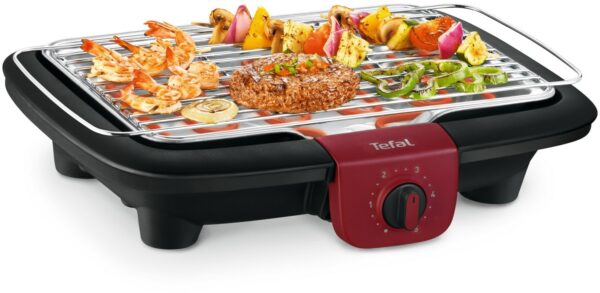 Tefal BG90E5 Easygrill Adjust Tischgrill schwarz/burgundrot