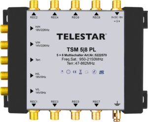 Telestar TSM 5/8 Premium Line Multischalter schwarz/silber