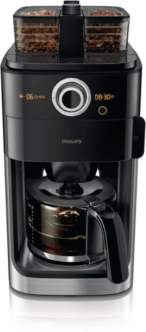 Philips HD7769/00 Grind & Brew Kaffeeautomat mit Timer schwarz/edelstahl