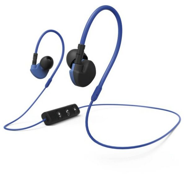 Hama ClipOn Active BT Bluetooth-Kopfhörer schwarz/blau