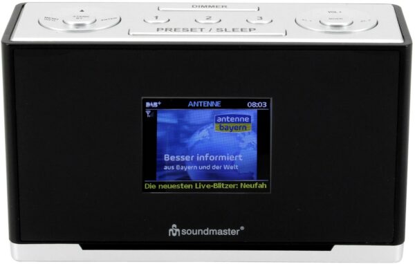 Soundmaster UR240SW Uhrenradio silber/schwarz