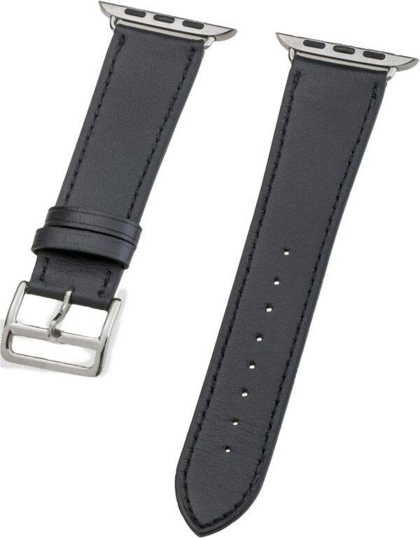 Peter Jäckel Watch Band Leder für Apple Watch (44mm/42mm) schwarz