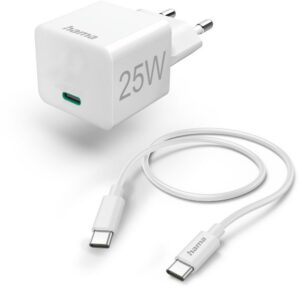 Hama Schnellladegerät (25W) mit USB-Type-C-Ladekabel (1