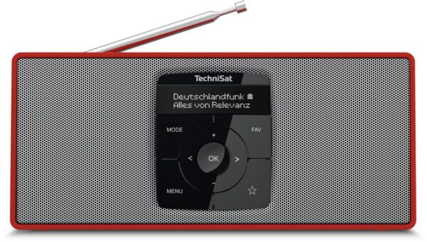 Technisat DigitRadio 2 S Kofferradio mit DAB/DAB+ rot/silber