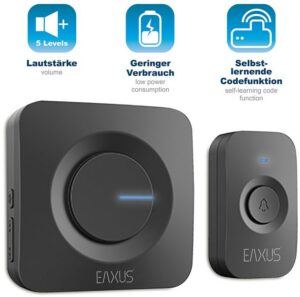 EAXUS Wireless Doorbell Funktürklingel schwarz