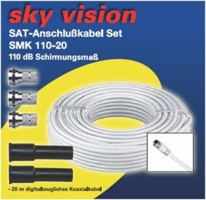 Sky Vision Anschlusskabel 20m / 110 dB weiß