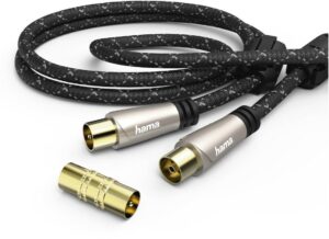 Hama Antennen-Kabel 120dB (3m) Koax-Stecker>Koax-Kupplung braun