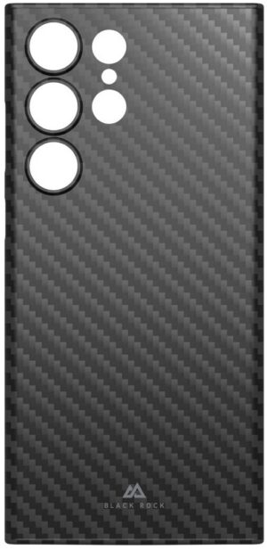 Black Rock Cover Ultra Thin Iced für Galaxy S23 Ultra Schwarz/Flex Carbon