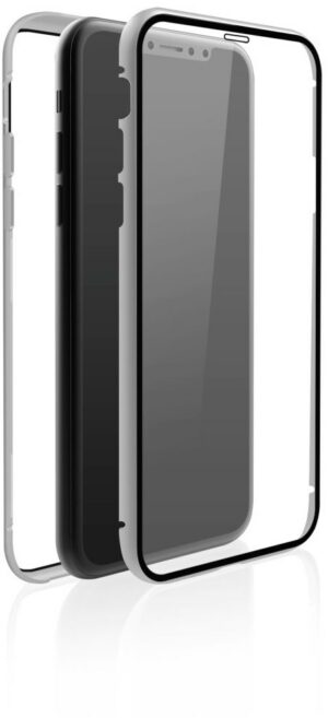 Black Rock Cover 360° Glass für iPhone XR silber