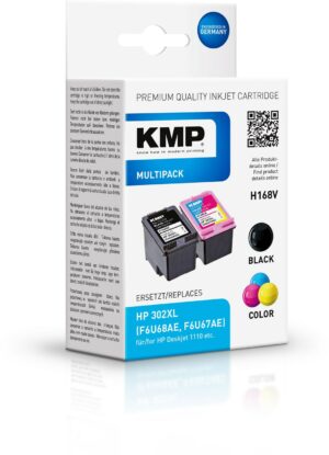 KMP H168V Tinten-Multipack ersetzt Nr. 302XL (F6U68AE