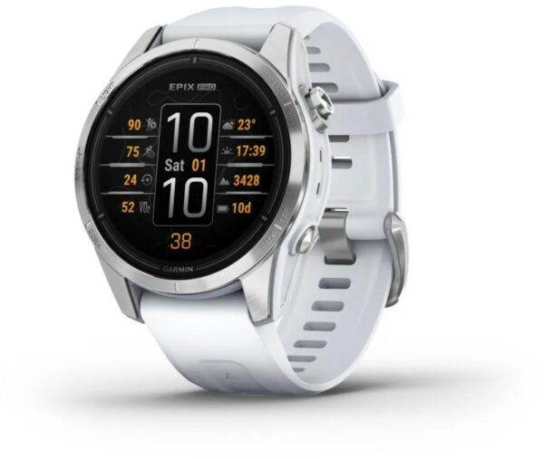 Garmin Epix Pro (Gen 2) (42mm) Sportuhr steinweiß/silber