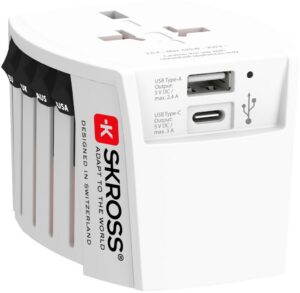 Skross Reisestecker MUV USB (A/C) weiss