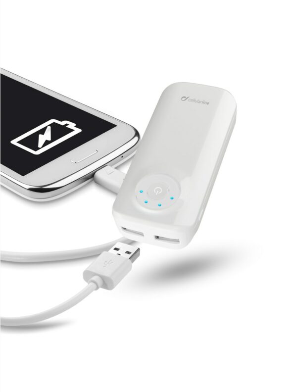 Cellular Line Mobiles Akku-Ladegerät 4400mAh weiß