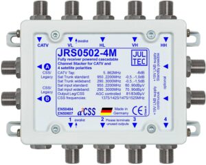 Jultec JRS 0502-4M Einkabelumsetzer 5/2x4 Unicable-Multischalter