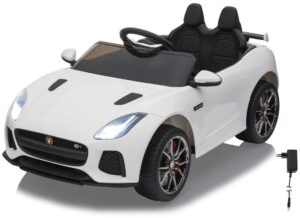 Jamara Ride-on Jaguar F-Type SVR Kinder Elektrofahrzeug weiß