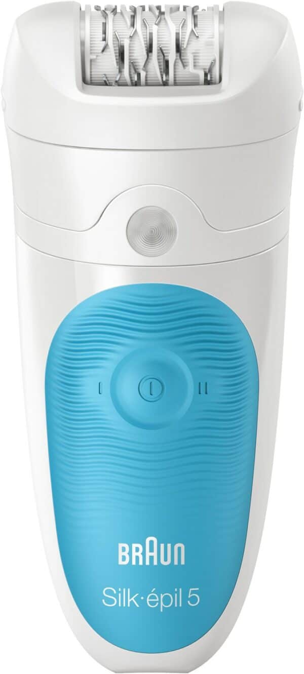 Braun Silk-épil 5 5-511 Kabelloser Wet & Dry Epilierer mit einem Aufsatz blau