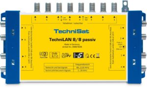 Technisat TechniLAN 8/8 Passiv Einschleusweiche blau/gelb