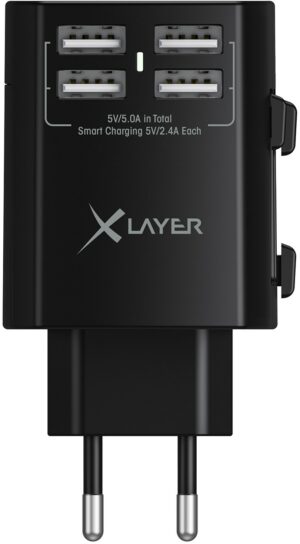 XLayer Reisestecker (Welt) schwarz