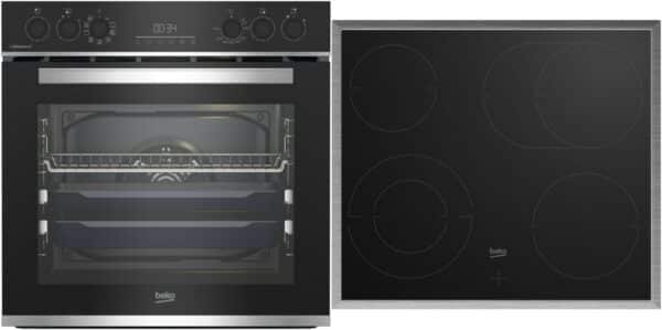 Beko b300 BBUS13320XE Herdset schwarz + edelstahl / A+