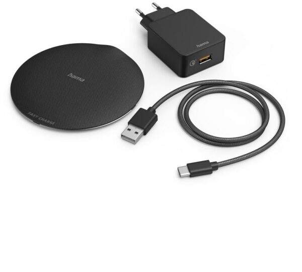 Hama Wireless Charger-Set FC15 Metal schwarz