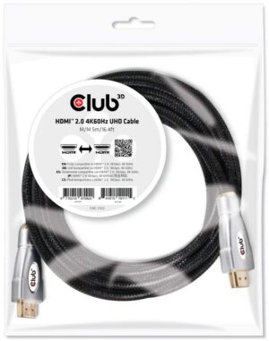 Club3D HDMI A > HDMI A 2.0 UHD Kabel (5m)