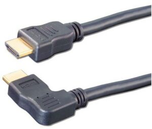 e + p HDW 2 HDMI-Winkelkabel (2m) Stecker Typ-A > Stecker Typ-A (90°) schwarz