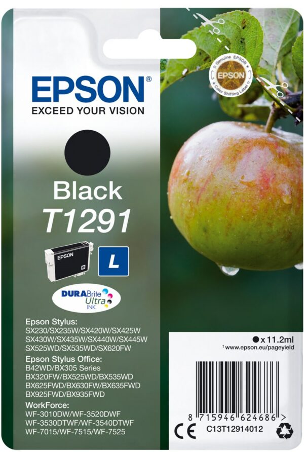 Epson Singlepack T1291 DURABrite Ultra Tintenpatrone schwarz