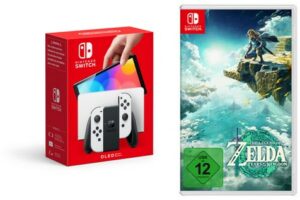 Nintendo Switch Konsole (OLED-Modell) Bundle inkl. The Legend of Zelda: Tears of the Kingdom weiß