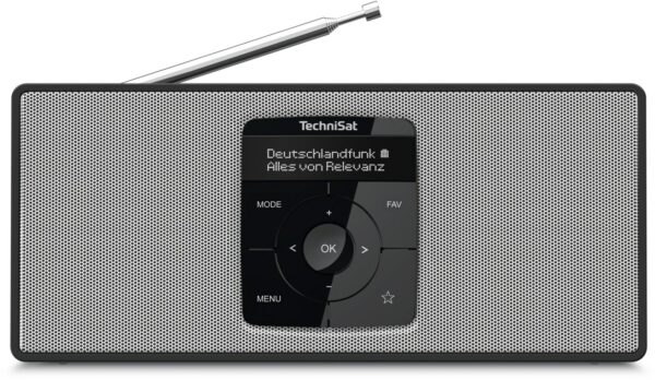 Technisat DigitRadio 2 S Kofferradio mit DAB/DAB+ schwarz/weiss