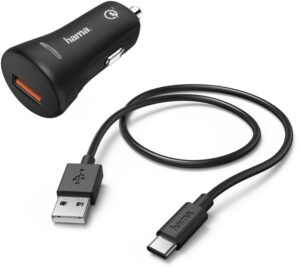 Hama Kfz-Ladeset USB Type-C QC 3.0 (3A) schwarz