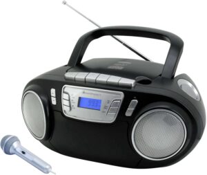 Soundmaster SCD5800SW Radio-Rekorder mit CD + Kassette schwarz