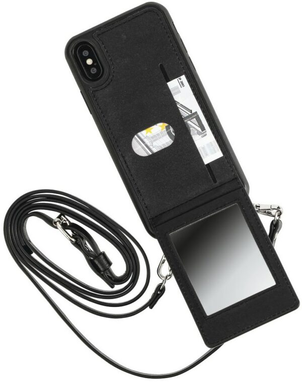 Hama Cross-Body-Cover Mirror für iPhone X/Xs schwarz