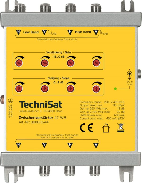 Technisat Zwischenverstärker 4Z-WB silber/gelb