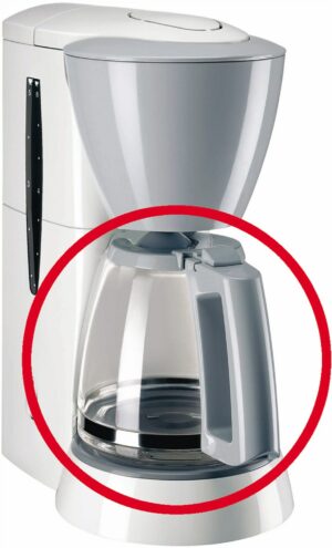 Melitta Glaskanne Typ 120 für Single 5 weiß/grau