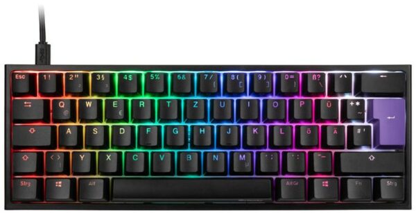 Ducky One 2 Mini MX-Blue Gaming Tastatur schwarz/weiß